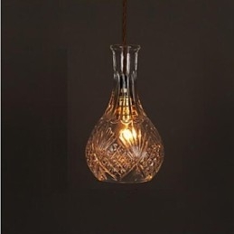 Romantische fles creatieve gesneden kunst glazen kroonluchter licht hanglamp