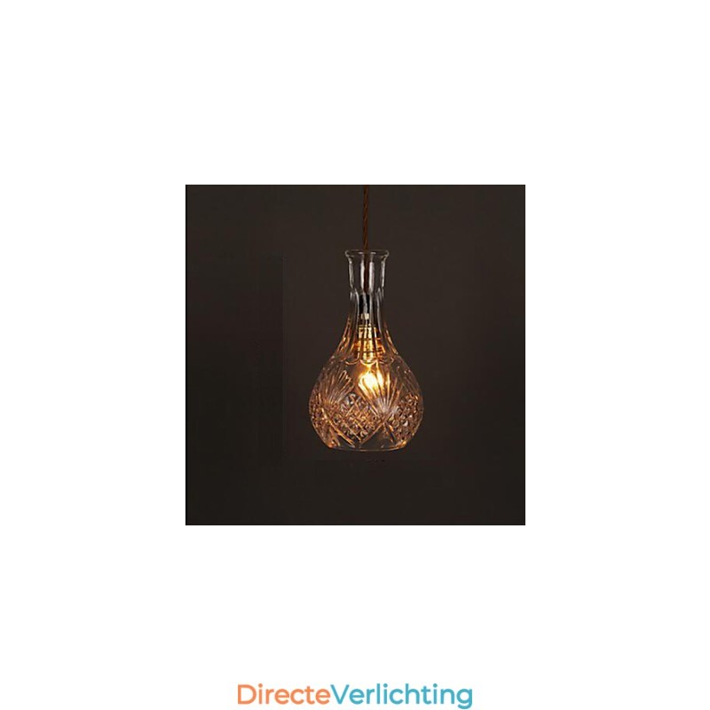Romantische fles creatieve gesneden kunst glazen kroonluchter licht hanglamp