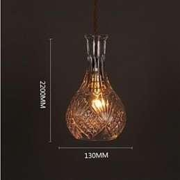 Romantische fles creatieve gesneden kunst glazen kroonluchter licht hanglamp