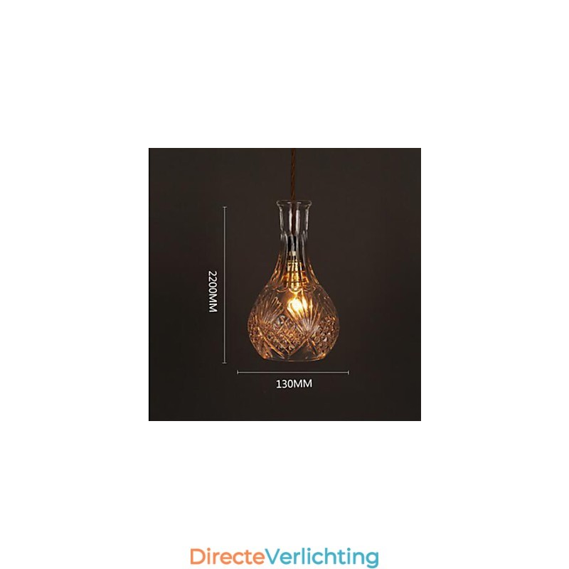 Romantische fles creatieve gesneden kunst glazen kroonluchter licht hanglamp