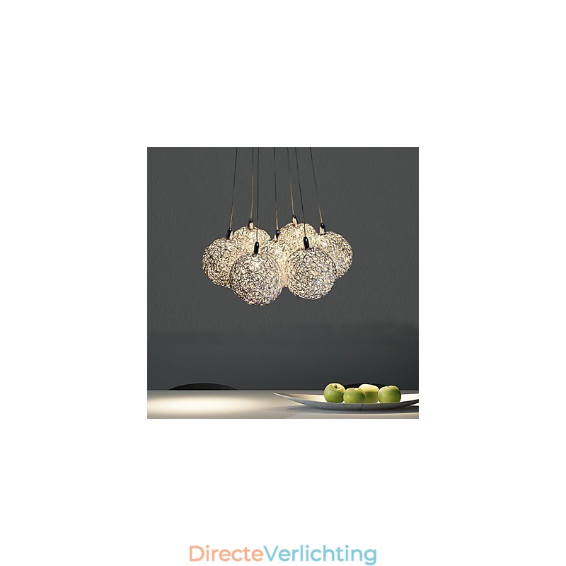 Moderne, eigentijdse mini-stijl gegalvaniseerde metalen hanglamp