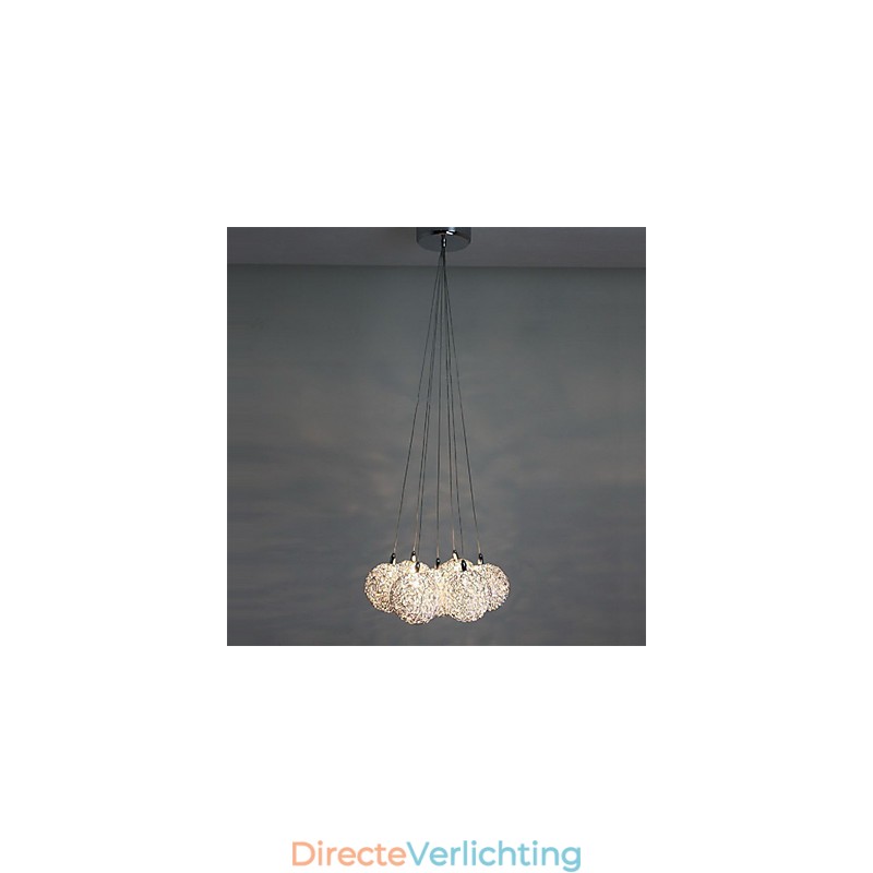 Moderne, eigentijdse mini-stijl gegalvaniseerde metalen hanglamp