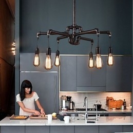 Retro Metalen Plafondlamp Café