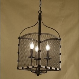 Een Net Cover Retro Industriële Wind Cafe Gesmeed Ijzeren Kroonluchter