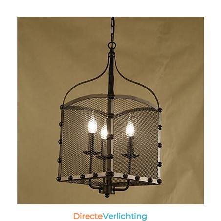 Een Net Cover Retro Industriële Wind Cafe Gesmeed Ijzeren Kroonluchter Een Net Cover Retro Industriële Wind Cafe Gesmeed Ijzeren Kroonluchter