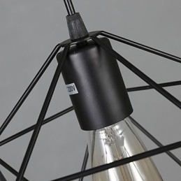 Geometrische lijn diamant smeedijzeren kroonluchter hanglamp moderne eigentijdse