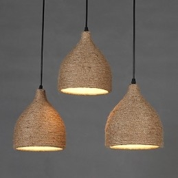 Country Lofts Herstel van oude manieren Henneptouw Enkele kop Kleine hanglamp