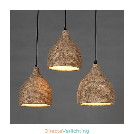 Country Lofts Herstel van oude manieren Henneptouw Enkele kop Kleine hanglamp Country Lofts Herstel van oude manieren Henneptouw Enkele kop Kleine hanglamp