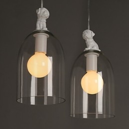 De Cartoon Dog Droplight Taipei Landelijk Glas Individualiteit Creatieve Kleine Droplight Lamp