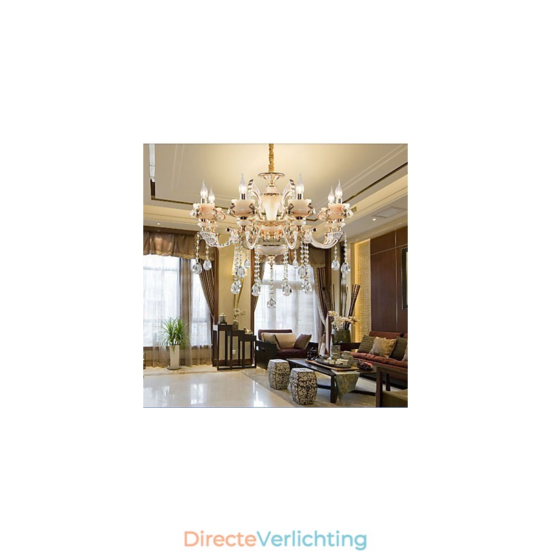 Eenvoudige Europese luxe Type Goud Jade Zinklegering lamp
