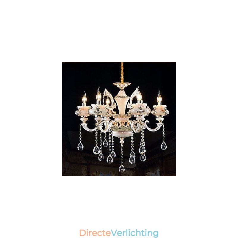 Eenvoudige Europese luxe Type Goud Jade Zinklegering lamp