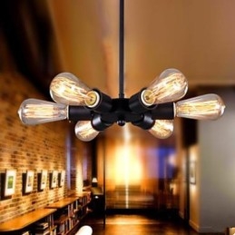Amerikaanse Country Industrial Wind Zeskops Reuzenrad Hanglamp