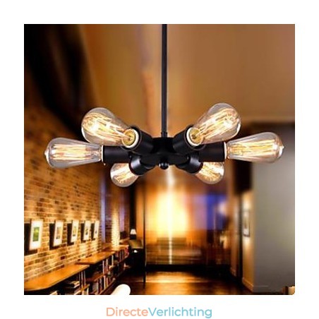 Amerikaanse Country Industrial Wind Zeskops Reuzenrad Hanglamp Amerikaanse Country Industrial Wind Zeskops Reuzenrad Hanglamp