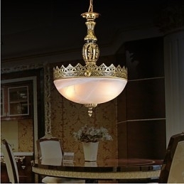 Traditionele klassieke vintage retro bronzen metalen hanglamp