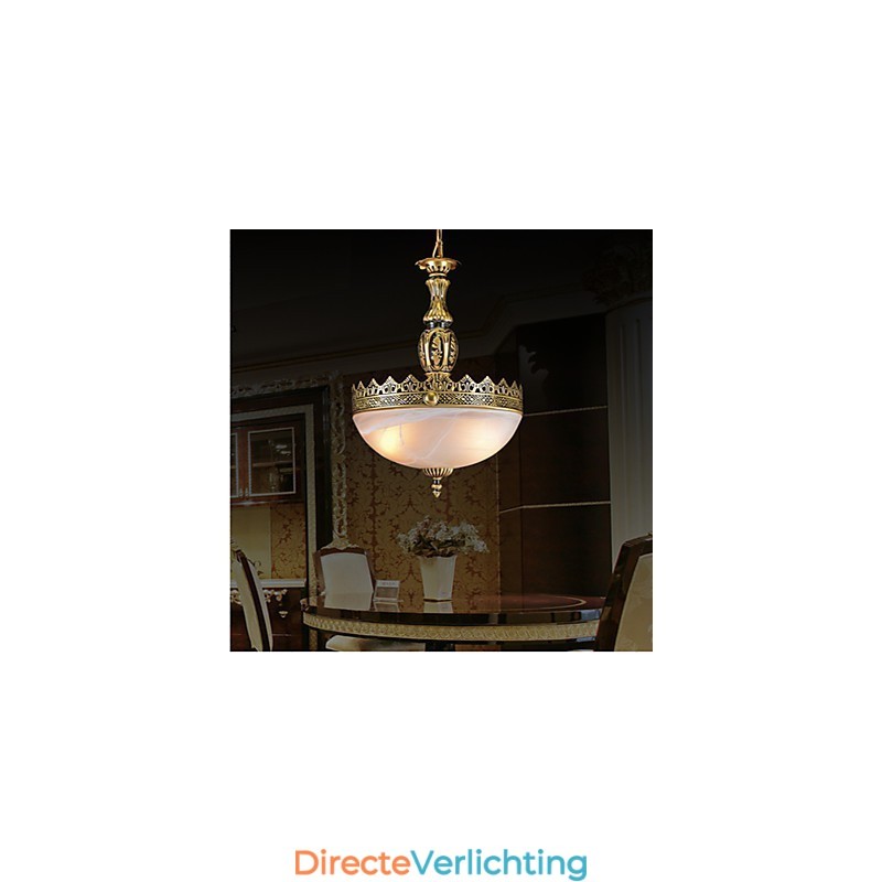 Traditionele klassieke vintage retro bronzen metalen hanglamp