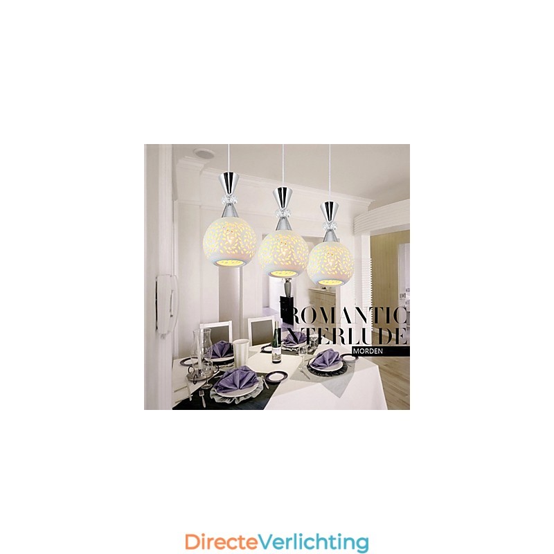 3-koppige hanglamp modern eigentijds metaal