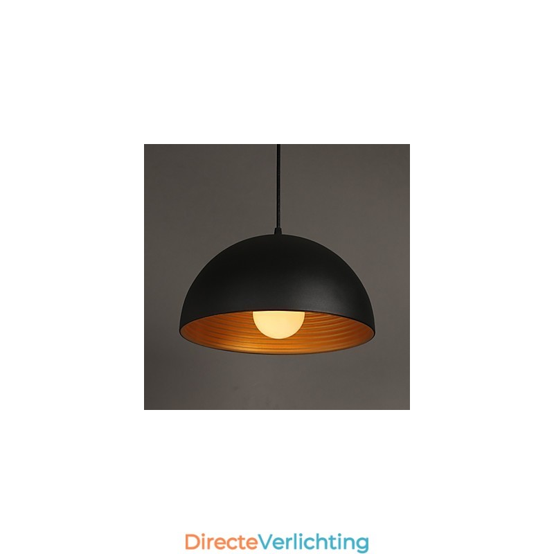 Creatieve lamp ronde schoorsteen hanglamp smeedijzer karakter maaltijden kroonluchter zwart en wit