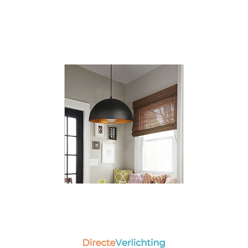 Creatieve lamp ronde schoorsteen hanglamp smeedijzer karakter maaltijden kroonluchter zwart en wit