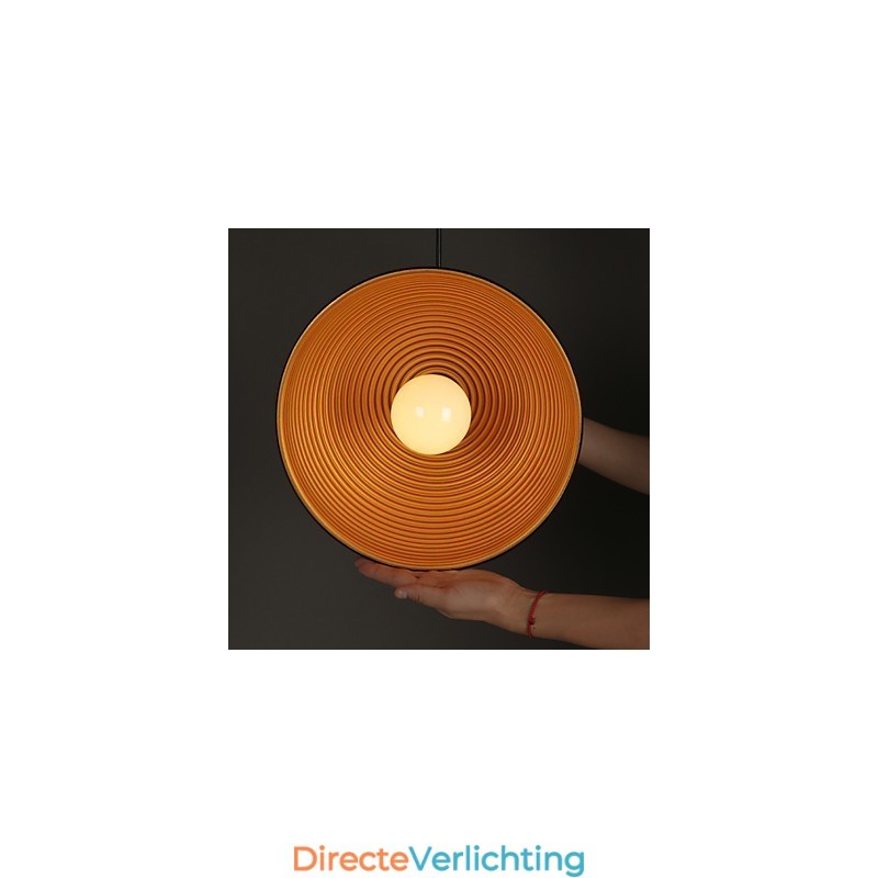 Creatieve lamp ronde schoorsteen hanglamp smeedijzer karakter maaltijden kroonluchter zwart en wit
