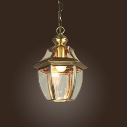 Traditionele klassieke lantaarn mini-stijl gegalvaniseerde hanglamp