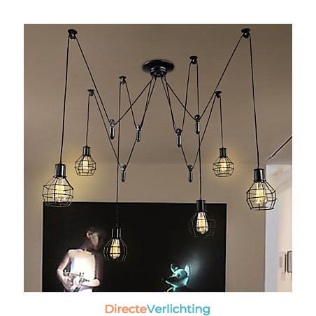 6-lichts landelijke design metalen hanglamp 6-lichts landelijke design metalen hanglamp