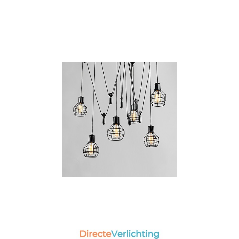 6-lichts landelijke design metalen hanglamp