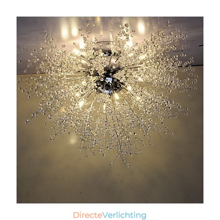 G4 Mitated Crystal Lamp Hanglamp Roestvrij Staal Dia 90CM G4 Mitated Crystal Lamp Hanglamp Roestvrij Staal Dia 90CM