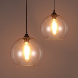 Amerikaanse creatieve Noordse gecontracteerde landelijke glazen bol enkele kop hanglamp Lanp