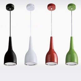 Moderne, eigentijdse metalen hanglamp met wereldbolschildering