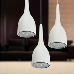 Moderne, eigentijdse metalen hanglamp met wereldbolschildering