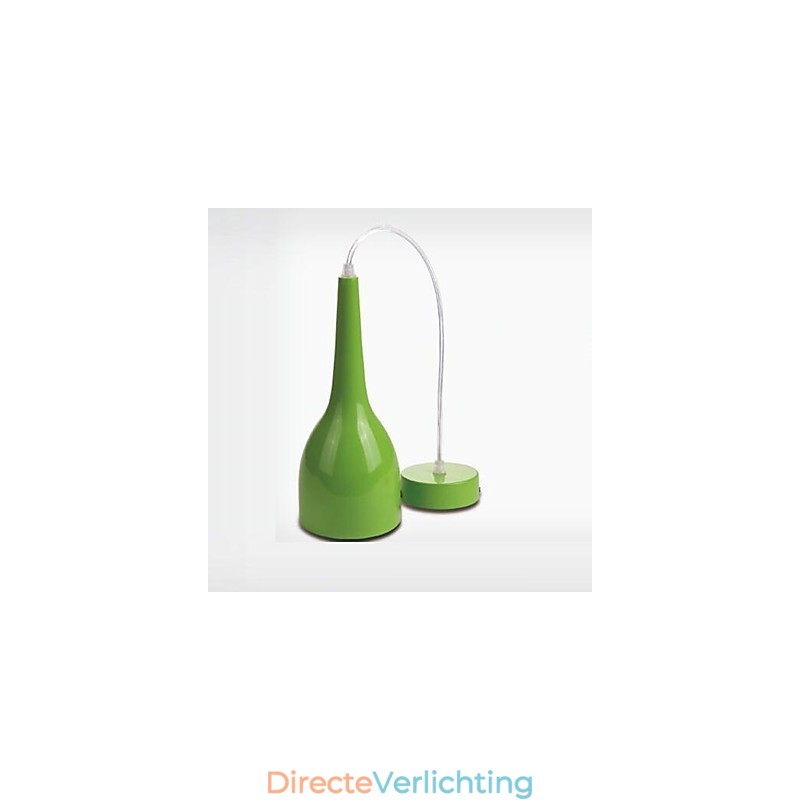 Moderne, eigentijdse metalen hanglamp met wereldbolschildering