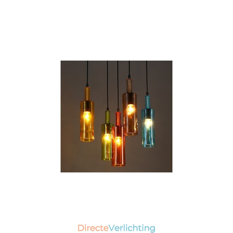Diffuus licht Kleur Herstellende oude manieren Fles Hanglamp Hanglamp