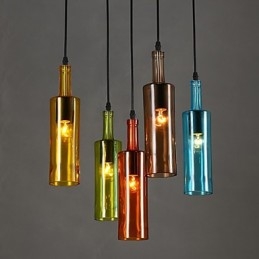 Diffuus licht Kleur Herstellende oude manieren Fles Hanglamp Hanglamp