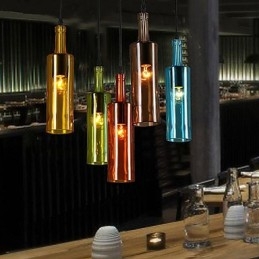 Diffuus licht Kleur Herstellende oude manieren Fles Hanglamp Hanglamp
