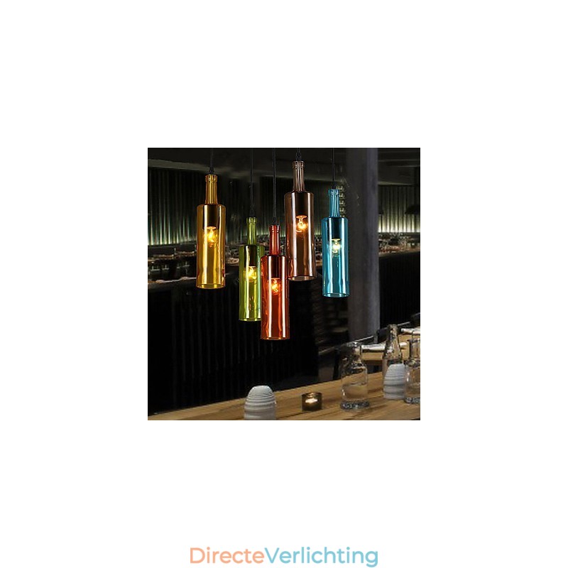 Diffuus licht Kleur Herstellende oude manieren Fles Hanglamp Hanglamp