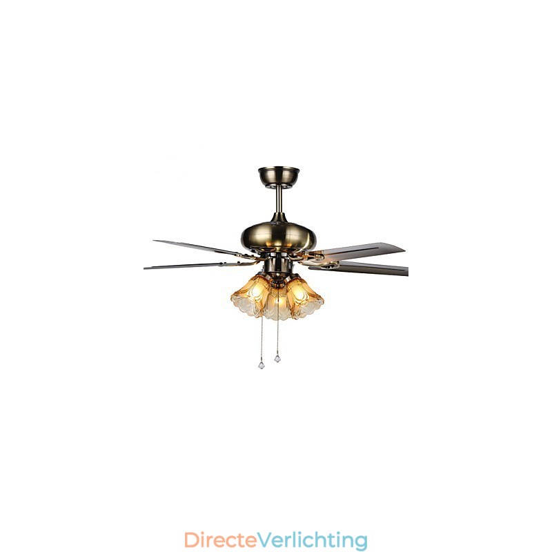 Plafondventilatoren Luxe Eco Moderne Plafondventilator Met Lichte 42 Inch Bladen Geborstelde Stalen Afwerking