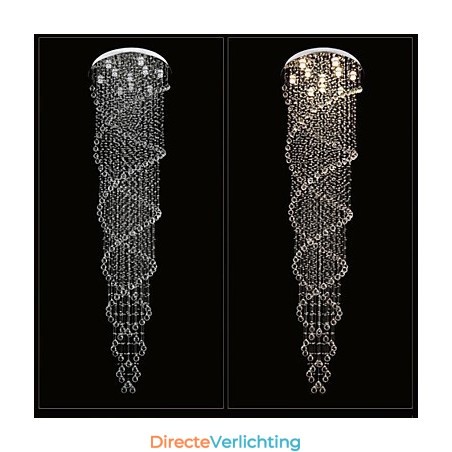 Plafond kroonluchter licht hanglamp lamp verlichtingsarmaturen met K9 kristal dubbele spiraal Plafond kroonluchter licht hanglamp lamp verlichtingsarmaturen met K9 kristal dubbele spiraal