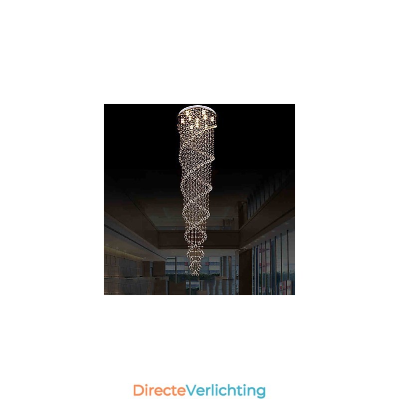 Plafond kroonluchter licht hanglamp lamp verlichtingsarmaturen met K9 kristal dubbele spiraal