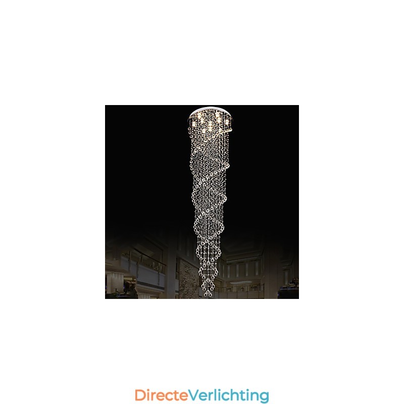 Plafond kroonluchter licht hanglamp lamp verlichtingsarmaturen met K9 kristal dubbele spiraal