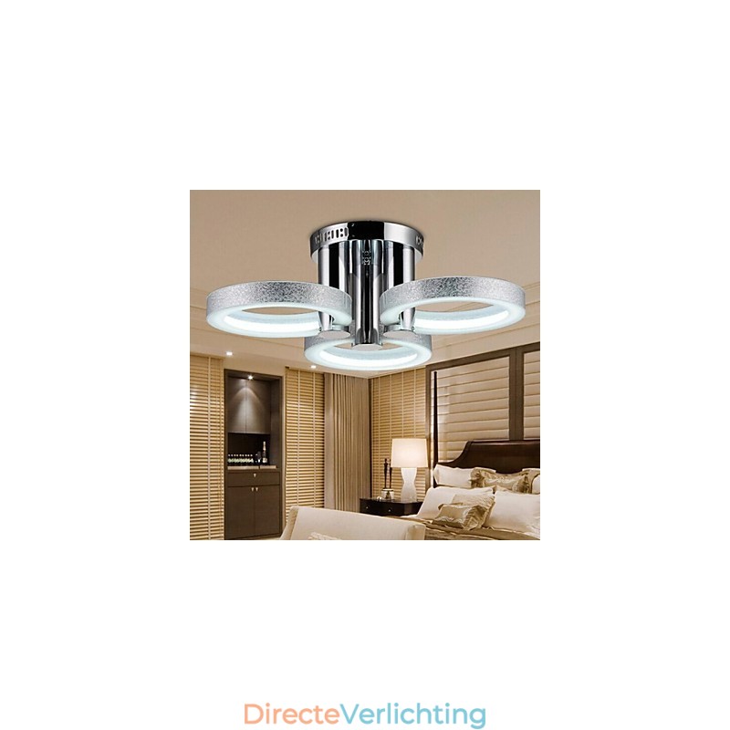 Kroonluchter Modern Zilver 3 Lampen
