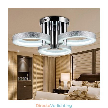 Kroonluchter Modern Zilver 3 Lampen Kroonluchter Modern Zilver 3 Lampen