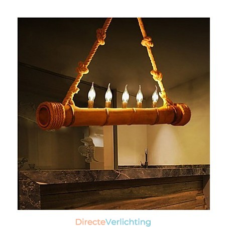 Café Pastoral Nostalgia Decoratieve Bamboe Kroonluchter Café Pastoral Nostalgia Decoratieve Bamboe Kroonluchter