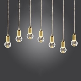 Moderne, eigentijdse vintage mini-stijl gouden metalen hanglamp