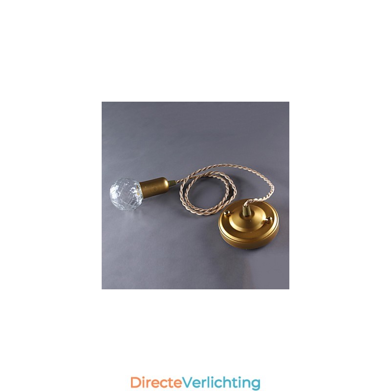 Moderne, eigentijdse vintage mini-stijl gouden metalen hanglamp