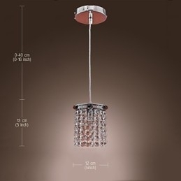 Moderne eigentijdse kristallen mini-stijl gegalvaniseerde hanglamp