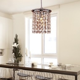 Moderne eigentijdse kristallen mini-stijl gegalvaniseerde hanglamp