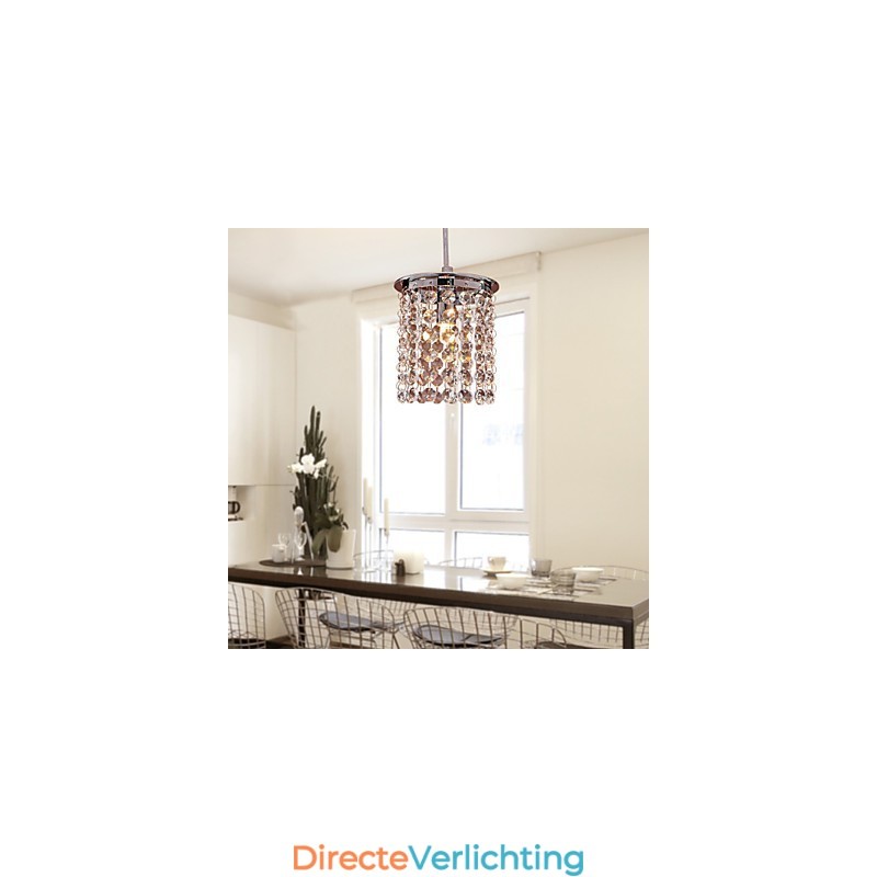 Moderne eigentijdse kristallen mini-stijl gegalvaniseerde hanglamp