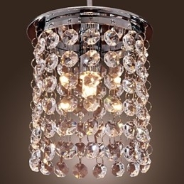 Moderne eigentijdse kristallen mini-stijl gegalvaniseerde hanglamp