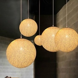 Hedendaagse en gecontracteerde bolvormige Cany Art Lamp Hennepbal Hanglamp Licht