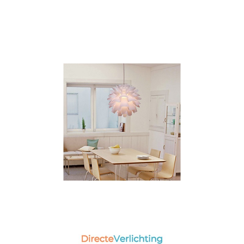 Moderne, eigentijdse retro schilderij hanglamp met wereldbol
